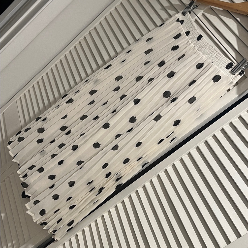 a new day Black and White Polka Dot A-Line Skirt